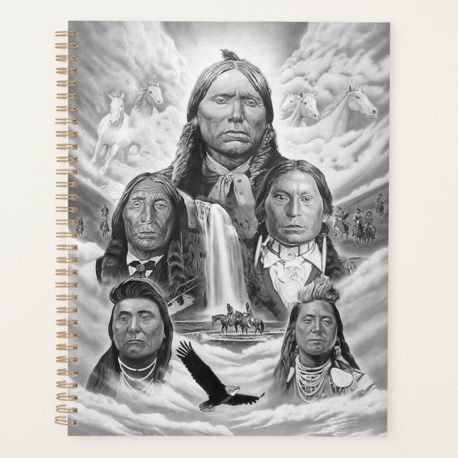 Custom Template Famous Native Americans Painting Planner (Front)
