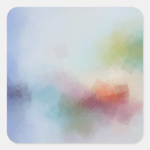 Custom Template Modern Abstract Trendy Colourful Square Sticker