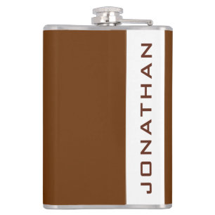 Custom Template Modern Elegant Simple Names Hip Flask