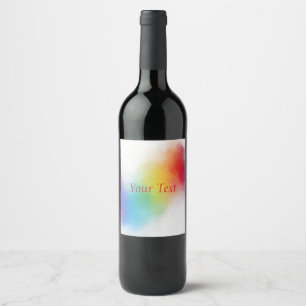 Custom Template Modern Rainbow Abstract Colourful Wine Label