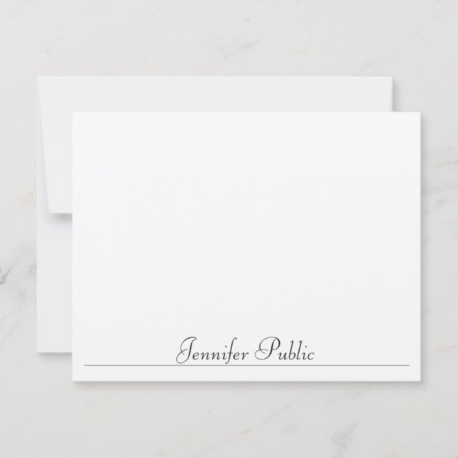 Custom Template Modern Simple Typography Felt Ecru (Front)