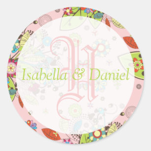 Custom Template Monogram Seal Stickers