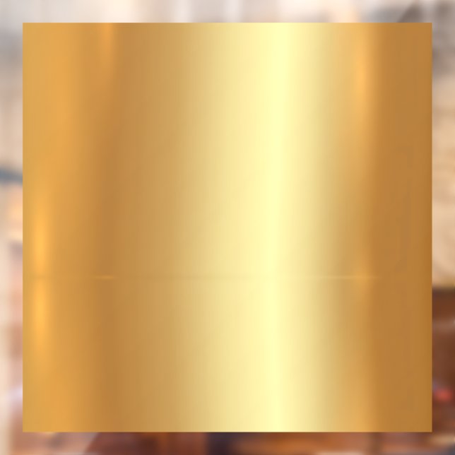 Custom Template QR Code Logo Text Faux Gold Blank Window Cling (Sheet 2)