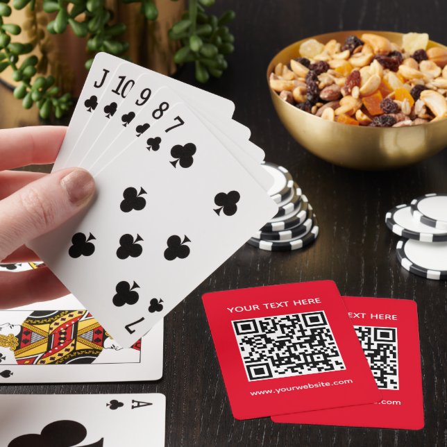 Custom Template QR Code Scan Barcode Website Url Playing Cards (In Situ)