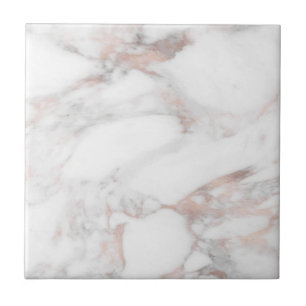 Custom Template Trendy Elegant Rose Gold Marble Tile