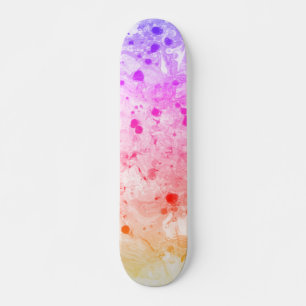 Custom Template Trendy Pink Blue Purple Green Skateboard