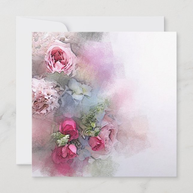 Custom Template Watercolor Art Roses Flowers (Front)