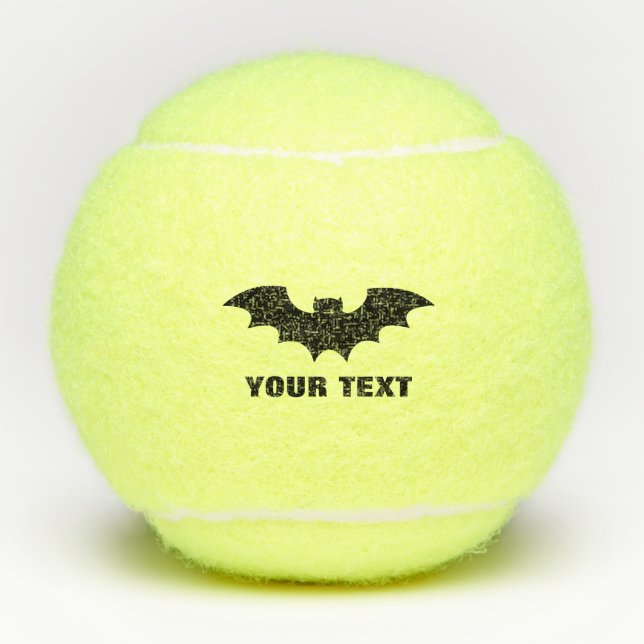 Custom tennis balls with bat wing logo (Front)