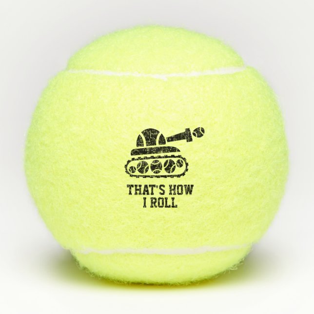 Custom tennis balls with funny logo and quote (Front)