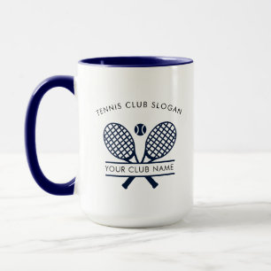 Custom Tennis Country Club Name Team Modern Mug