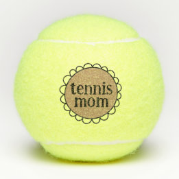 Custom TENNIS MOM Scalloped Edge Balls