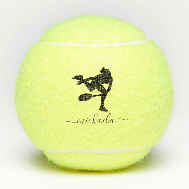 Custom Tennis Player Name Personalised Tennis Balls (Front)