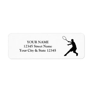 Custom tennis player silhouette sports logo