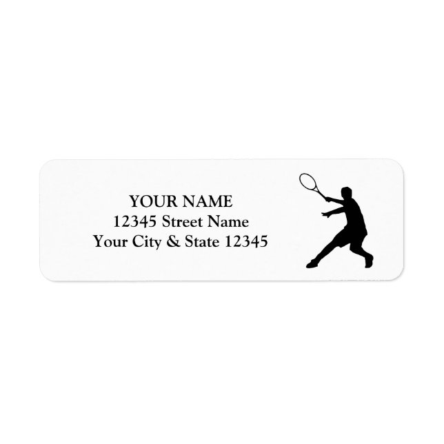 Custom tennis player silhouette sports logo (Front)
