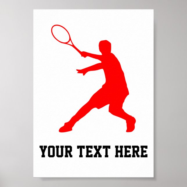 Custom tennis poster for kid's bedroom (Front)