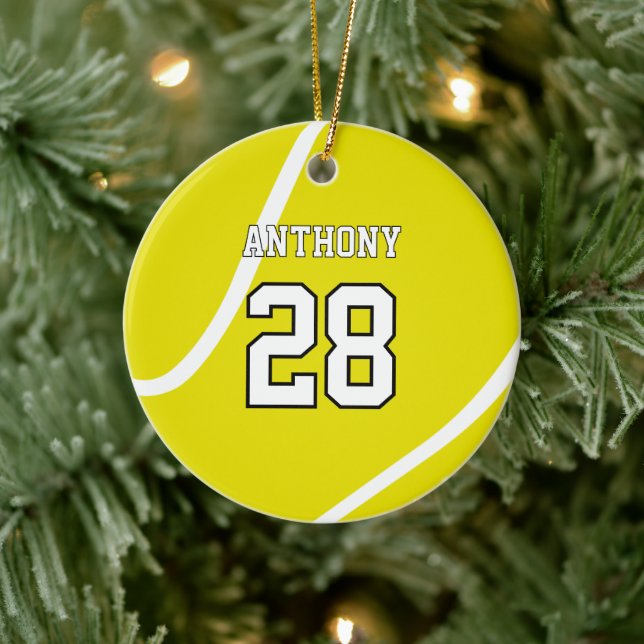Custom Tennis Round Ornament  (Tree)