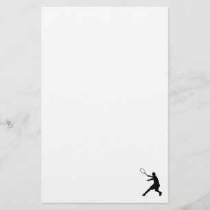 Custom tennis  silhouette logo stationery paper