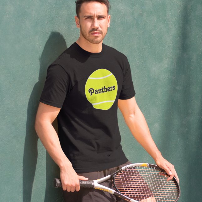 Custom Tennis Team Name or Text Player or Fan T-Shirt (Creator Uploaded)