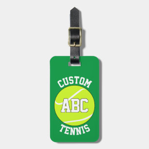 Custom Tennis Team Name & Player Initials/Letters Luggage Tag