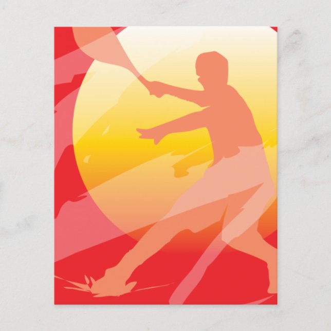 Custom tennis tournament flyer template design (Front)