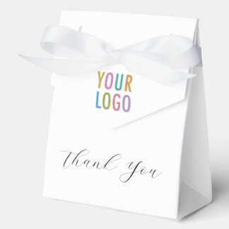 Custom Tent Favour Boxes Ribbon Tied Company Logo