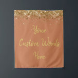 Custom Terracotta Birthday Party Photo Booth Prop Tapestry<br><div class="desc">custom backdrop for photo booth,  hen weekend wedding photobooth sparkly,  sweet 16 quinceanera 40th 50th,  sparkle birthday party personalised 30th,  fifteen 15th sweet sixteen 16th,  twenty-fifth 25th twenty first prop,  terracotta clay gold baby shower,  daughter girl wife twinkle glitter,  granddaughter son boy 5th fifth,  anniversary bridal 20th 10th 80th</div>