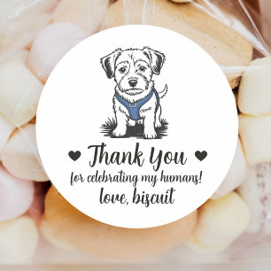Custom Terrier Mix Dog Wedding Favour Stickers