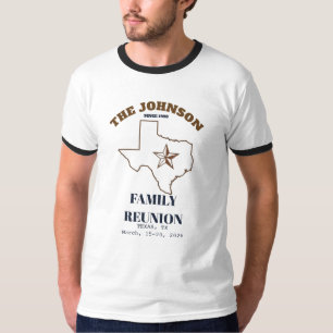 Custom Texas Family Reunion Emblem T-Shirt