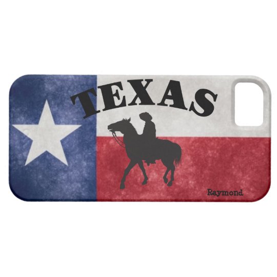 Custom Texas Flag And Cowboy iPhone 5 Case
