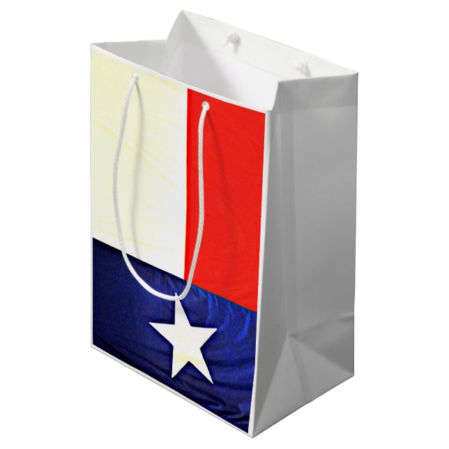 Custom Texas Flag Matte Gift Bag (Front Angled)
