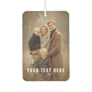 Custom text 2 Photo Car Air Freshener