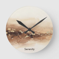Custom Text 3D Earthy Beige Gold Abstract Art