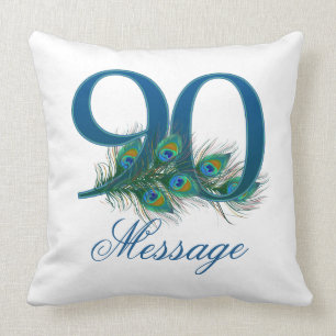 Custom text 90th Birthday Pillow