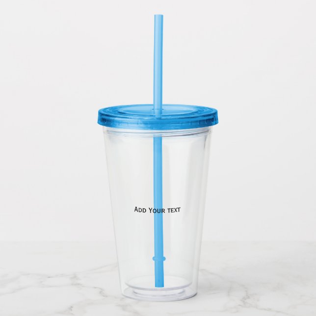 Custom Text Acrylic Travel Tumbler (Front)