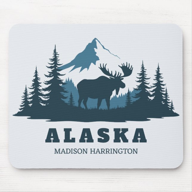 Custom Text ALASKA Mouse Mat (Front)