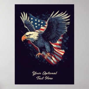 Custom Text American Eagle Poster