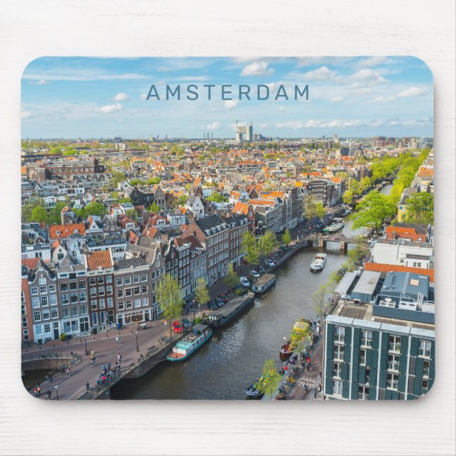 Custom Text Amsterdam Mouse Mat (Front)