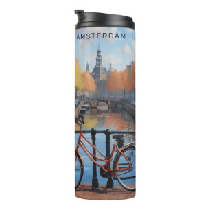 Custom Text Amsterdam Thermal Tumbler
