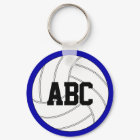 Custom Text and Color Volleyball Key Chains