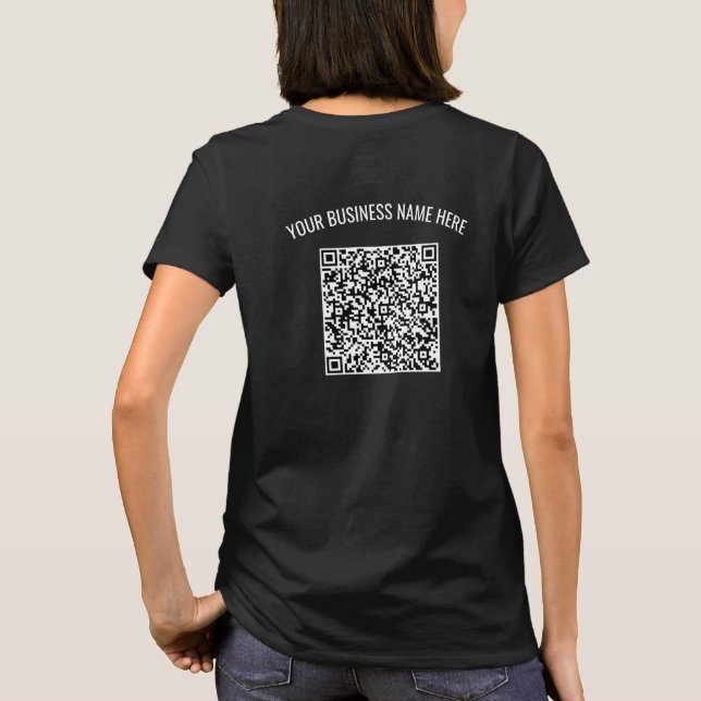 Custom Text and Colour Personalised QR Code T-Shir T-Shirt (Back)