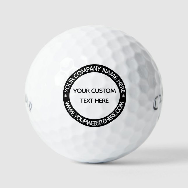 Custom Text and Colour Promotional Stamp Golf Ball (Front)
