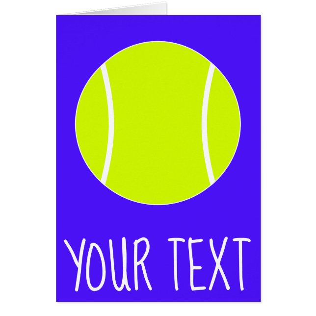 Custom Text and Colour Tennis Player Greeting Card (Front)
