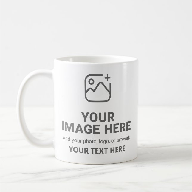 Custom Text and Image  Coffee Mug (Left)