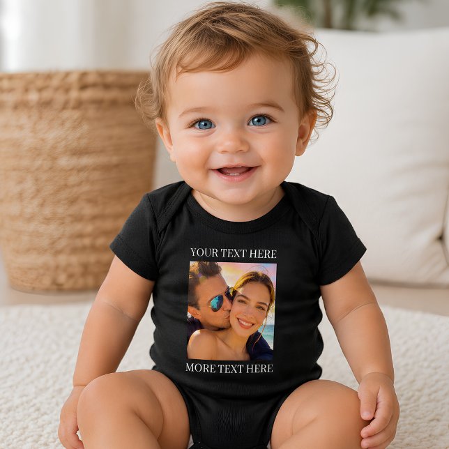 Custom Text and Photo Baby Bodysuit (Creator Uploaded)