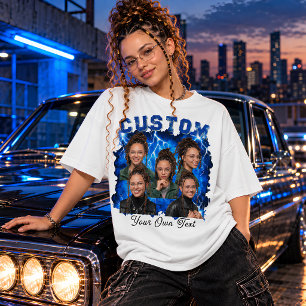 Custom text And Photo Bootleg T-Shirt