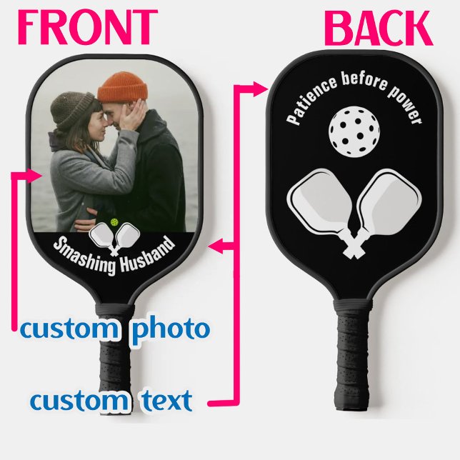 Custom text and photo pickleball paddle (Creator Uploaded)