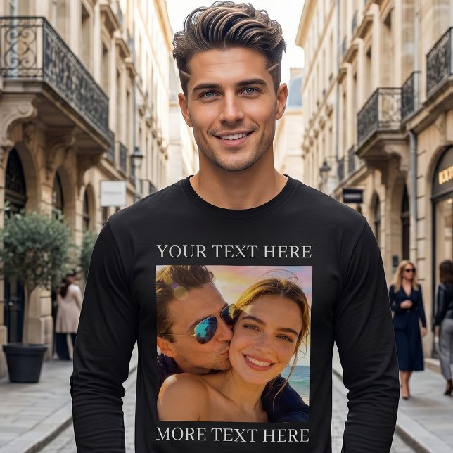 Custom Text and Photo T-Shirt (Creator Uploaded)