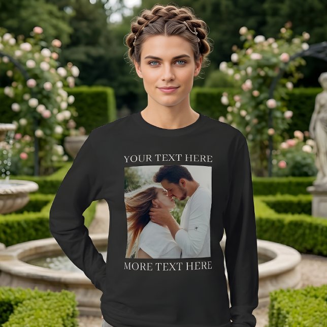 Custom Text and Photo T-Shirt (Creator Uploaded)