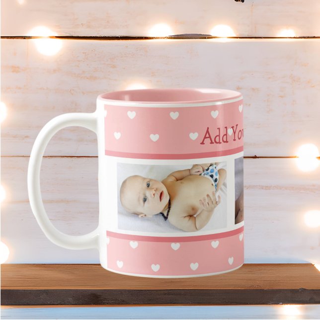Custom Text and Photos Perfect Gift Two-Tone Coffee Mug (Creator Uploaded)