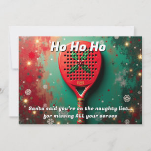 🎾🎄Custom text, anta Saw Your Serve… and Flinched Holiday Card